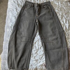 We The Free Women's Gray Barrel Jeans